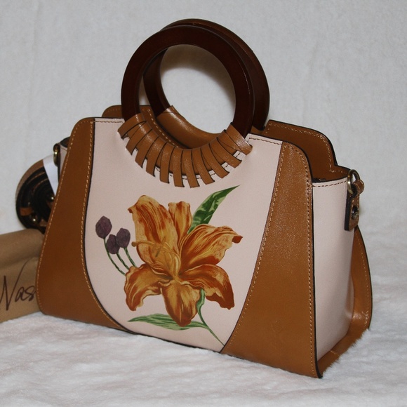 NWT Patricia Nash Lyon Satchel Crossbody Leather Purse Handbag